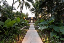 Walkway to villa